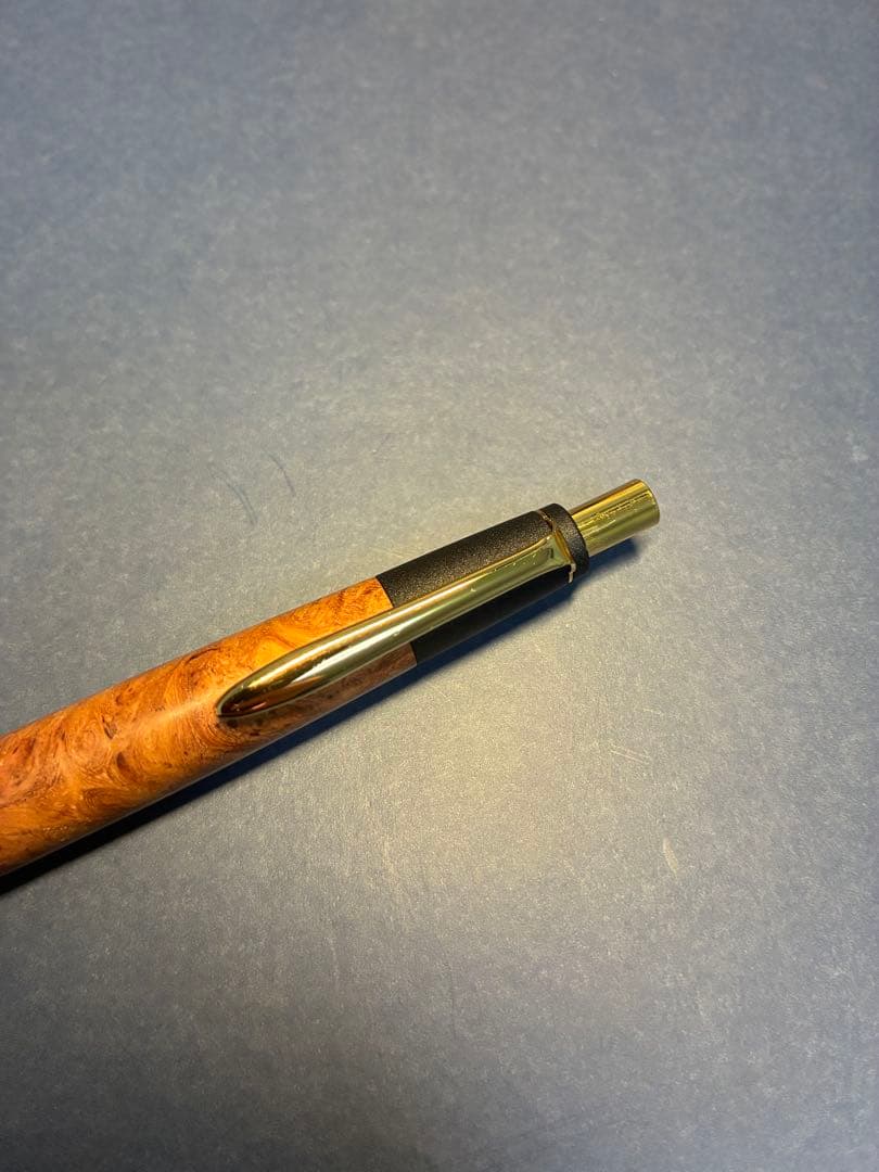 ボナンペン　花梨瘤　シャープペンシル　真鍮金具