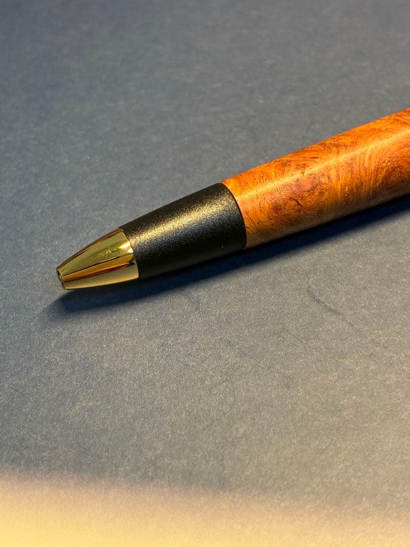 ボナンペン　花梨瘤　シャープペンシル　真鍮金具