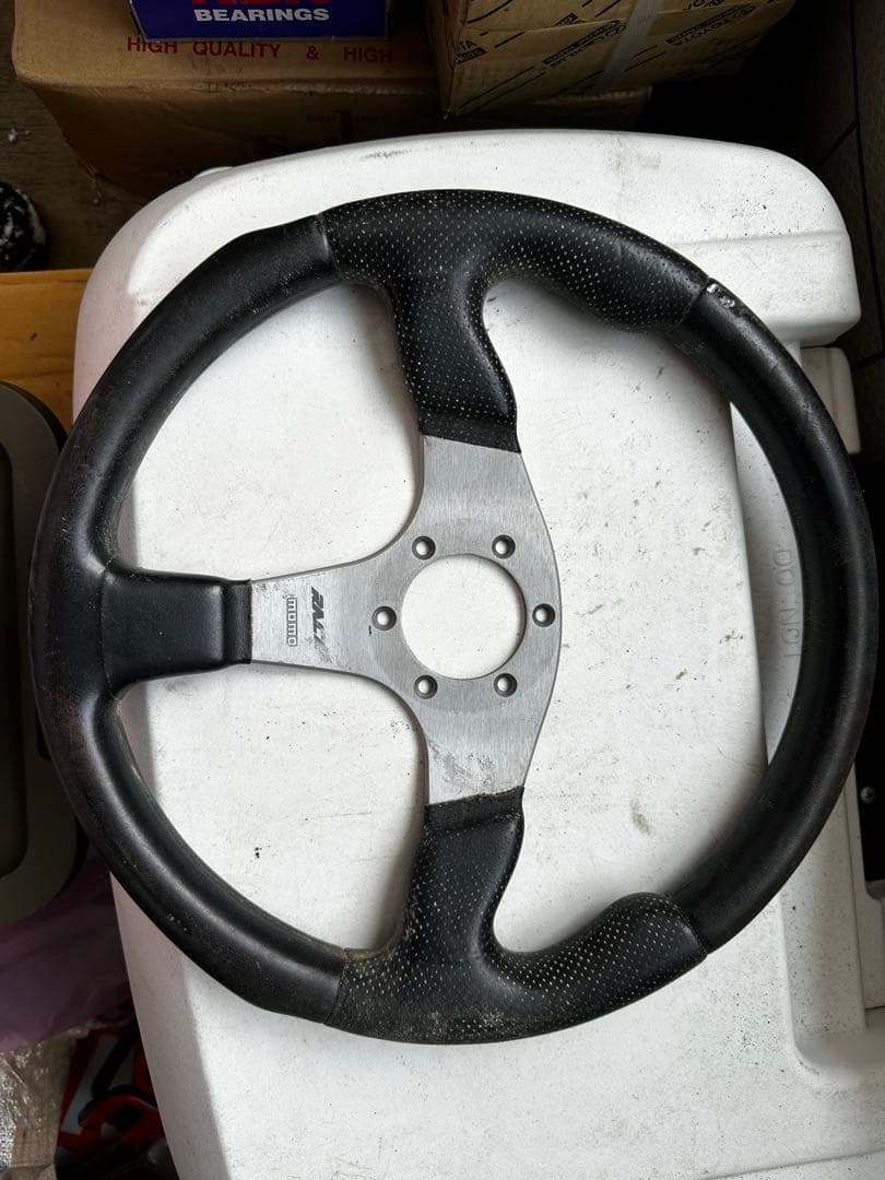 木製3スポークステアリングホイール