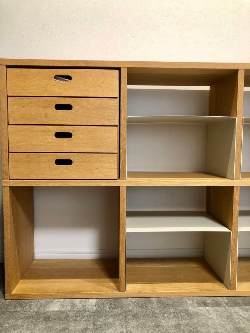 無印　スタッキングシェルフセット 5段 2列 オーク材