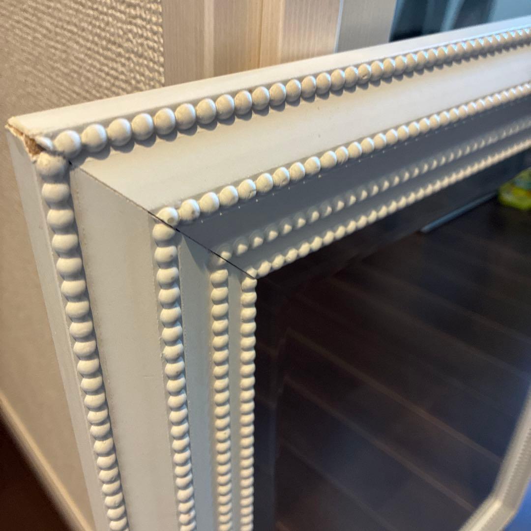 ZARA ウォールミラー 鏡 壁掛け ホワイト