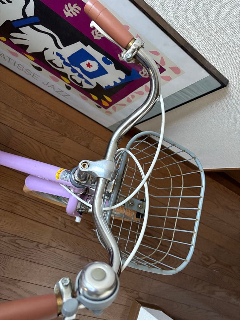 Aicle 幼児用自転車 紫色 18インチ 補助輪付き