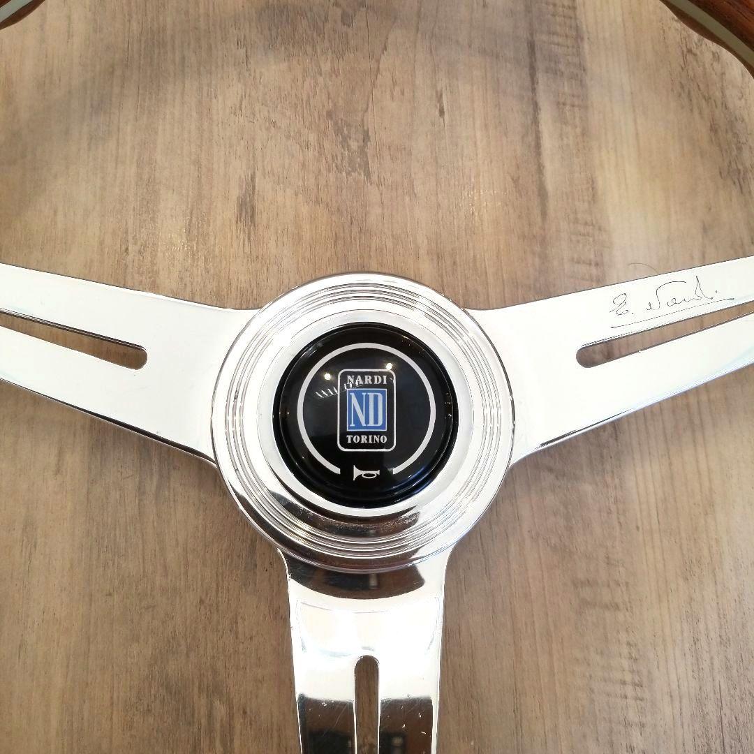 【美品】NARDI☆ナルディクラシックウッドポリッシュ/36Φ【FET刻印有り】