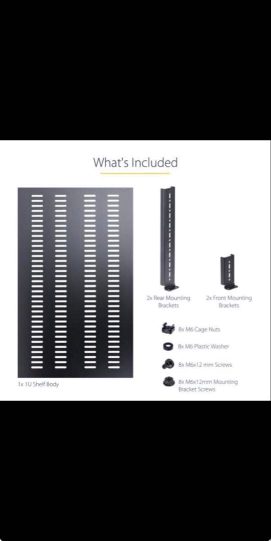 サーバーラック棚板 1U スリット付 奥行700mm　StarTech