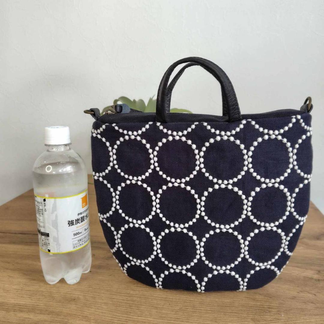 ミナペルホネン/2025tambourineタンバリンネイビー×白/ロングミニ