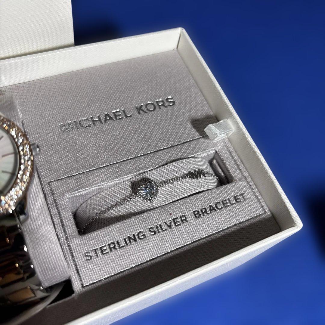 MICHAEL KORS 腕時計 スターリングシルバーブレスレット付き