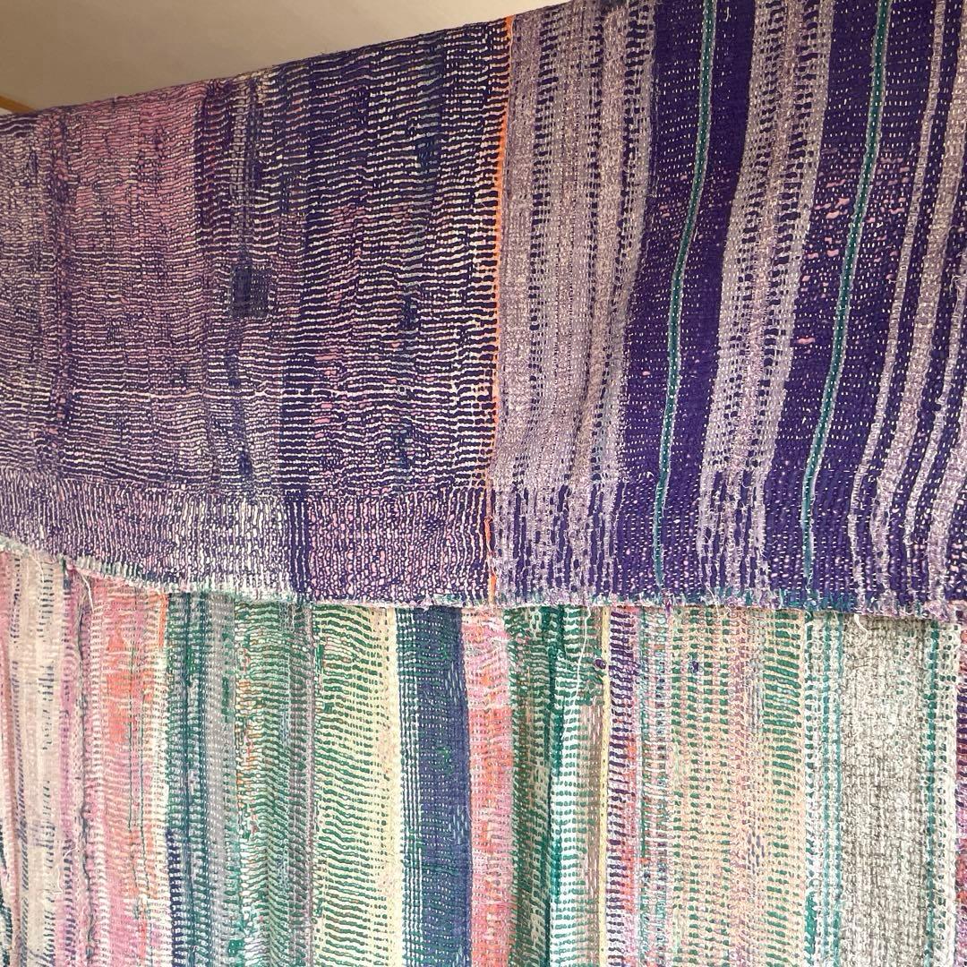 大判　138×200 インド　ヴィンテージカンタキルト　リバーシブル