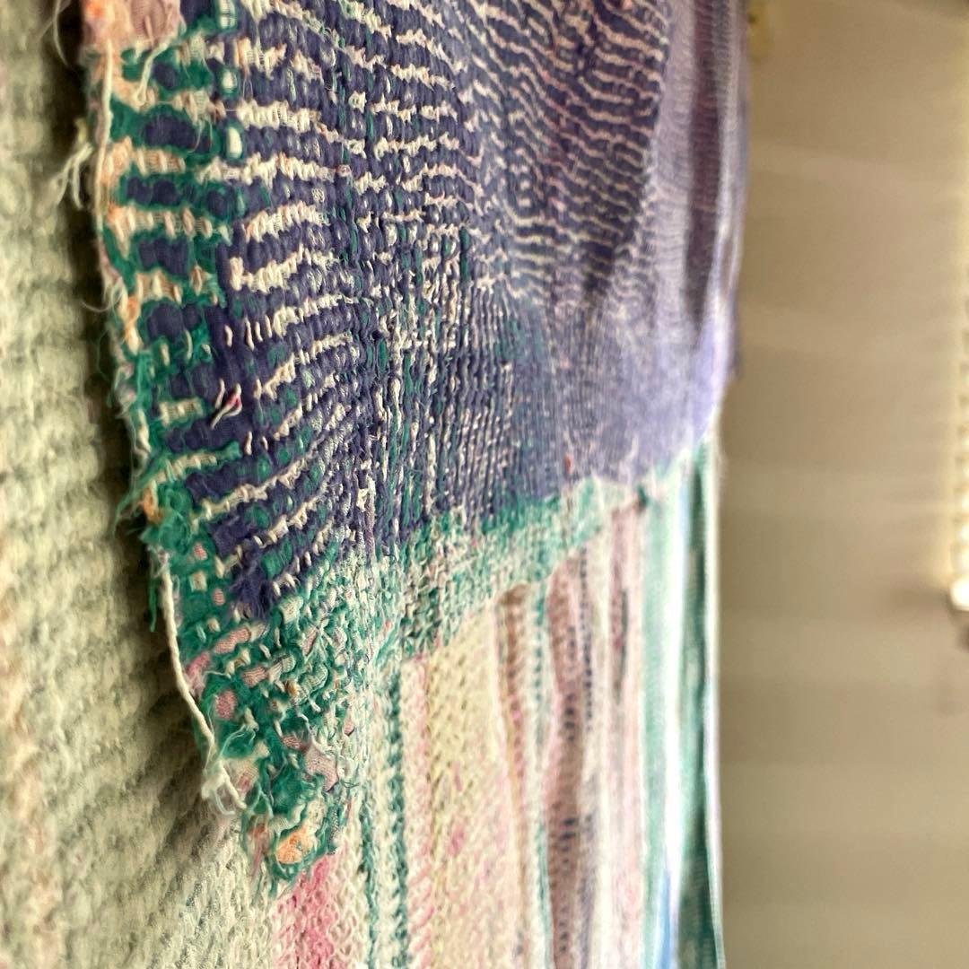 大判　138×200 インド　ヴィンテージカンタキルト　リバーシブル