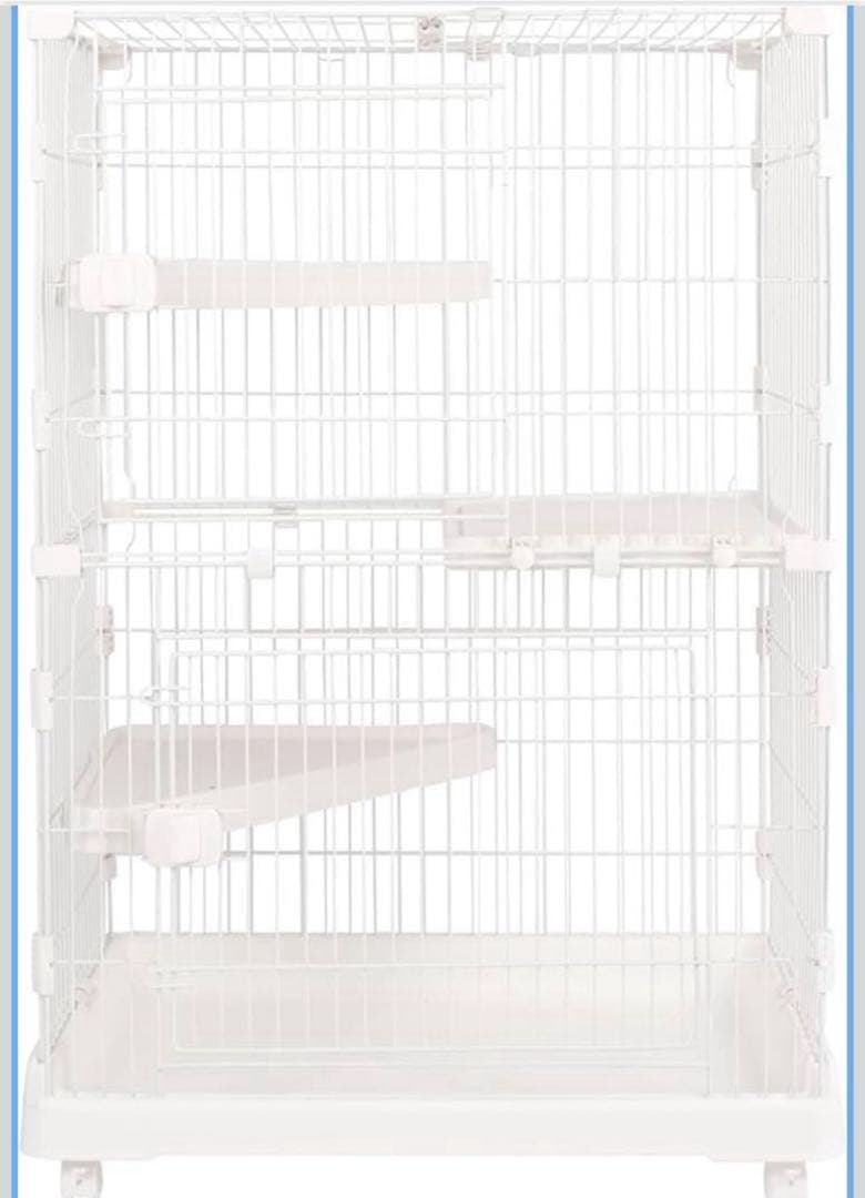 ★週末セール★おしゃれ&丈夫なキャットケージ 3段ステップ付き・子猫プレミアム