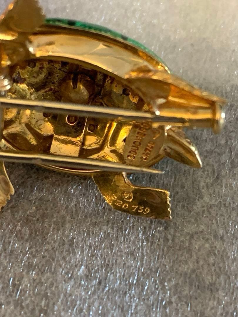 希少☆BOUCHERON☆ブシュロン 亀タートル ヘキサゴン　ブローチ