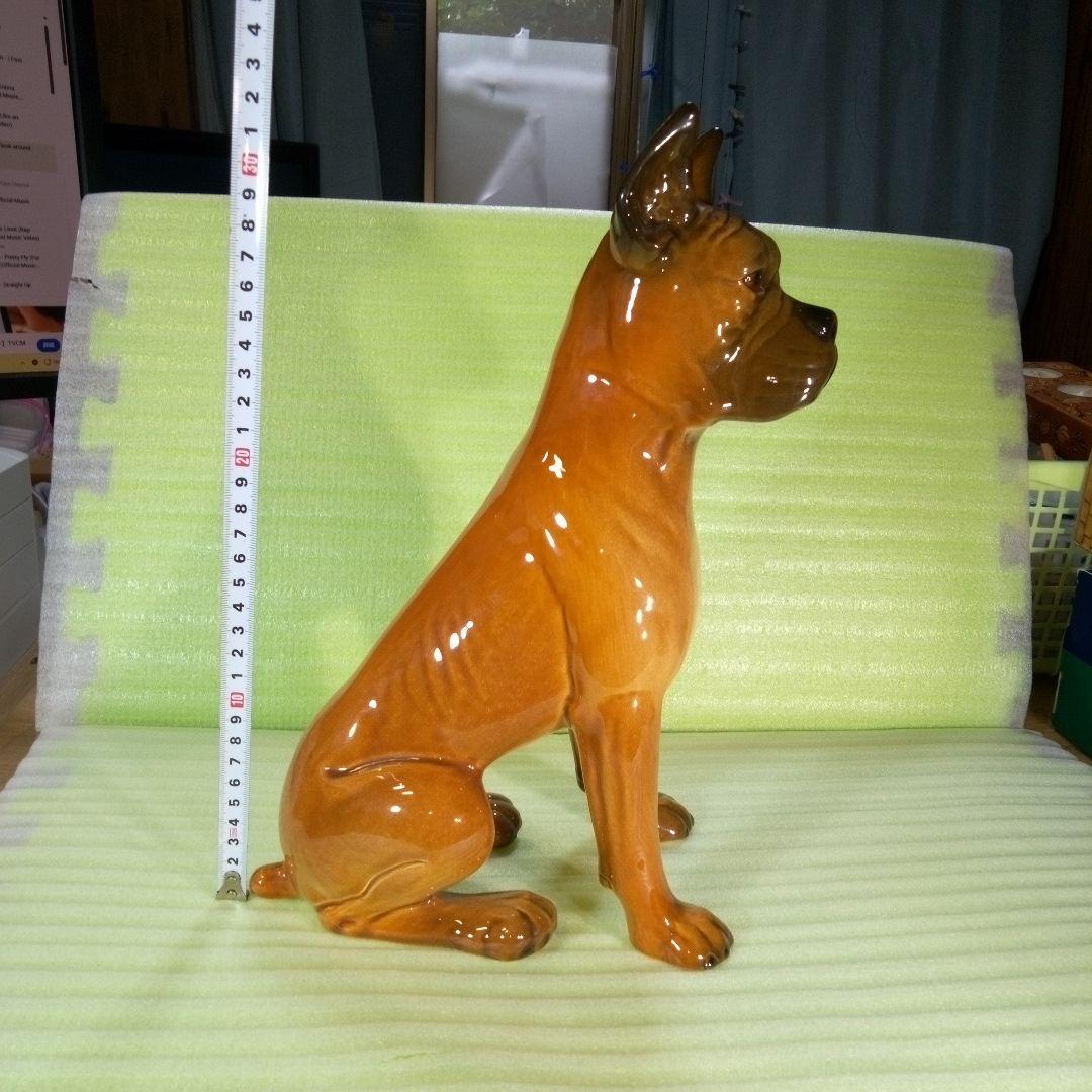陶器製と思われるボクサーの置物　Goebel W.Germany　ドイツ　置物