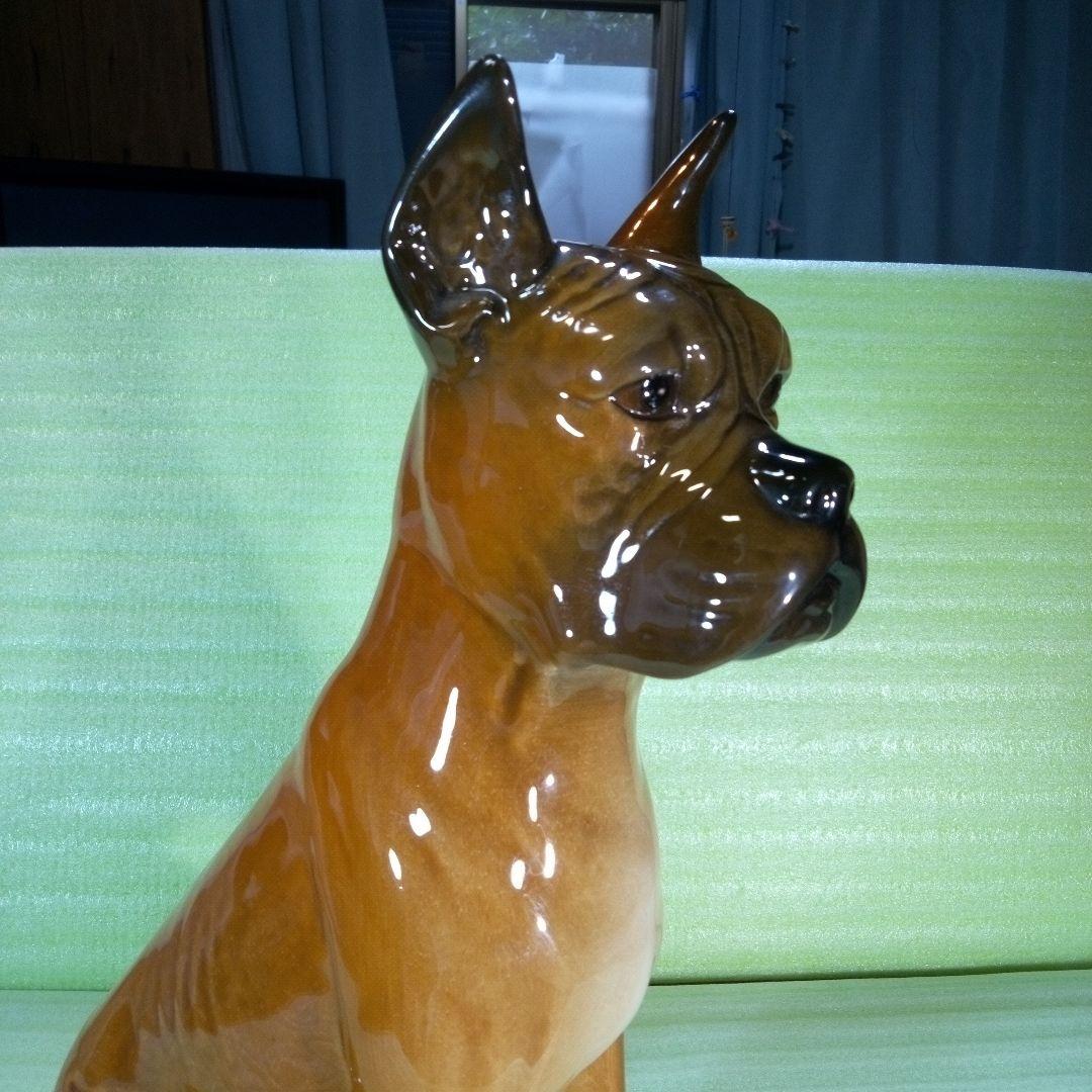 陶器製と思われるボクサーの置物　Goebel W.Germany　ドイツ　置物