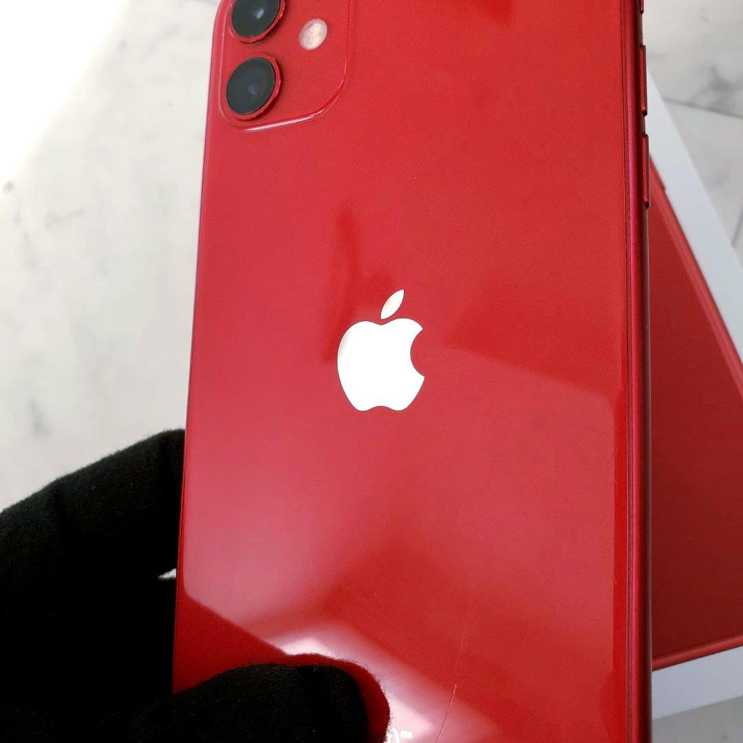 iPhone 11 SIM解除 初期化 レッド 128 箱 付属品 アイフォン