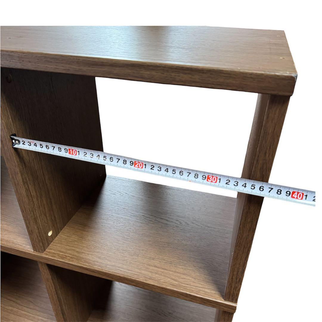 ウォールナット　シェルフ　木製オープンラック　3列×3段