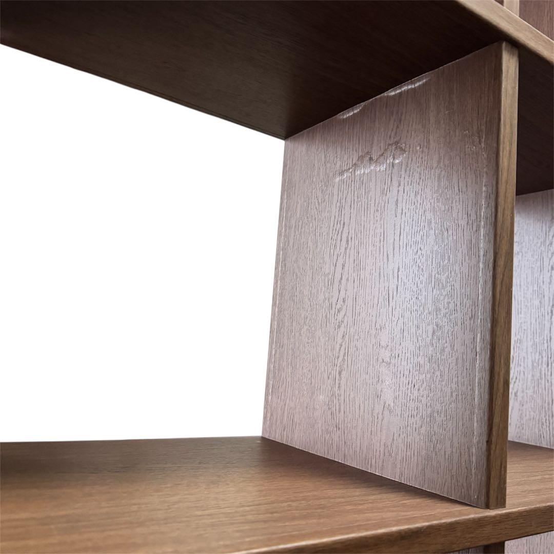 ウォールナット　シェルフ　木製オープンラック　3列×3段