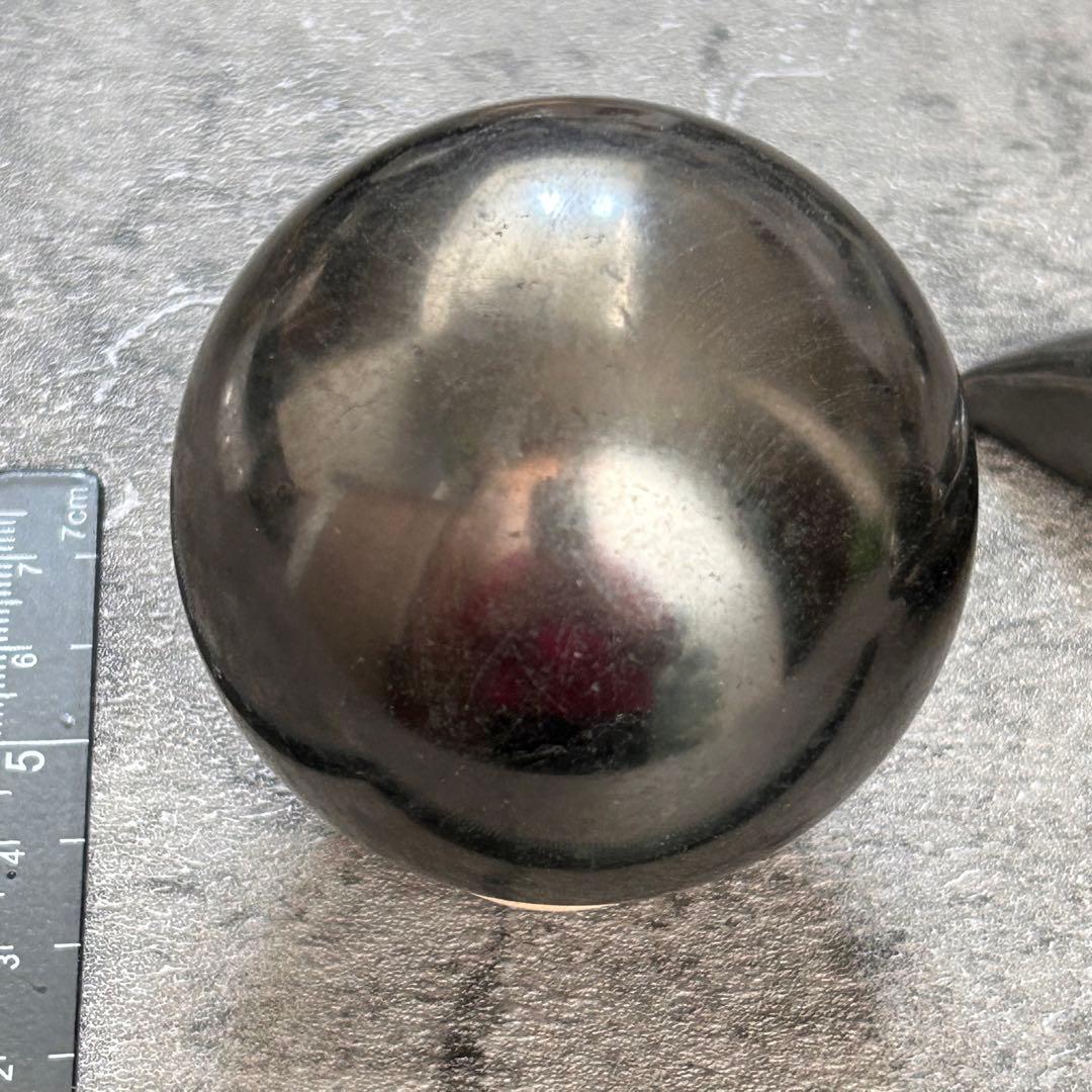 天然石　シュンガイト　2点　カラス　スフィア