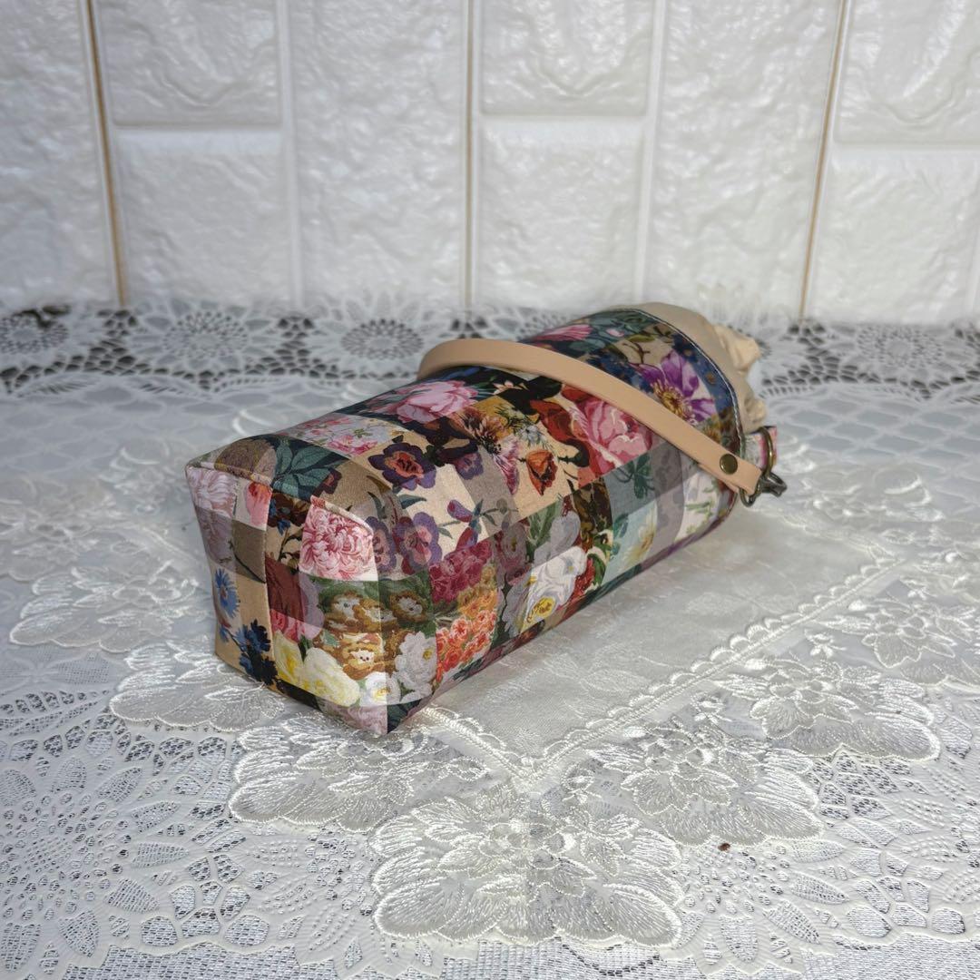 ペットボトルカバー　リバティアーカイブギンガム/マルチカラー　ハンドメイド