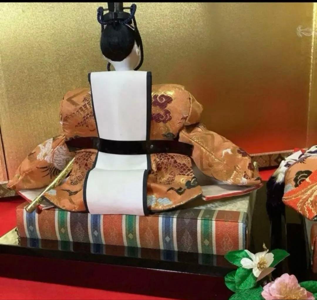 【古い親王飾り】【木製‼️台座付き】古雛飾りコレクションーけ