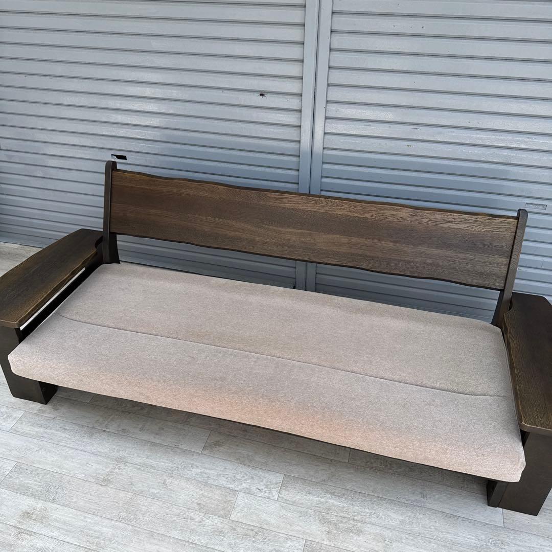 イバタインテリア 飛騨家具 木製フレーム 三人掛けソファー