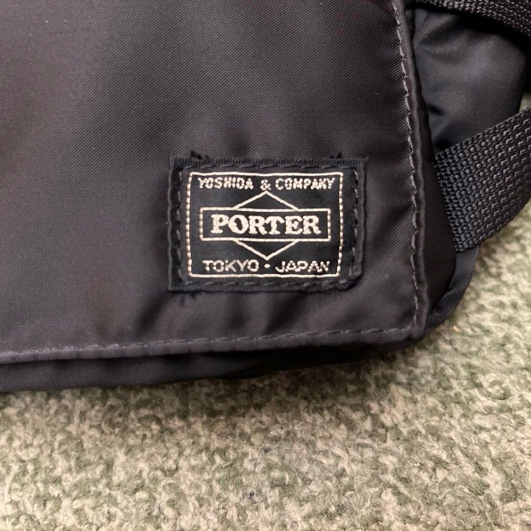 美品 PORTER タンカー ボディバッグ ブラック