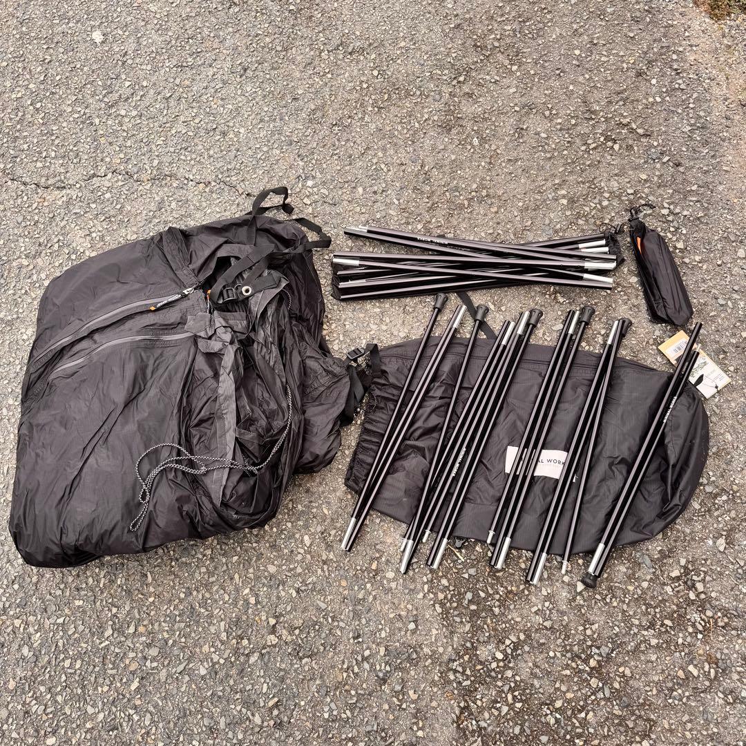 ミニマルワークス　ジャックシェルタープラス　ブラック　ポールセット