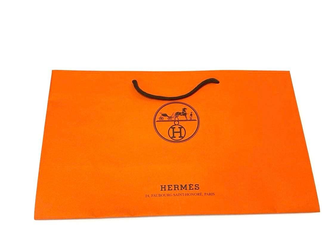 新品未使用　HERMÈS オレンジ ショップ袋 大きめ　合計14袋　リボン×2