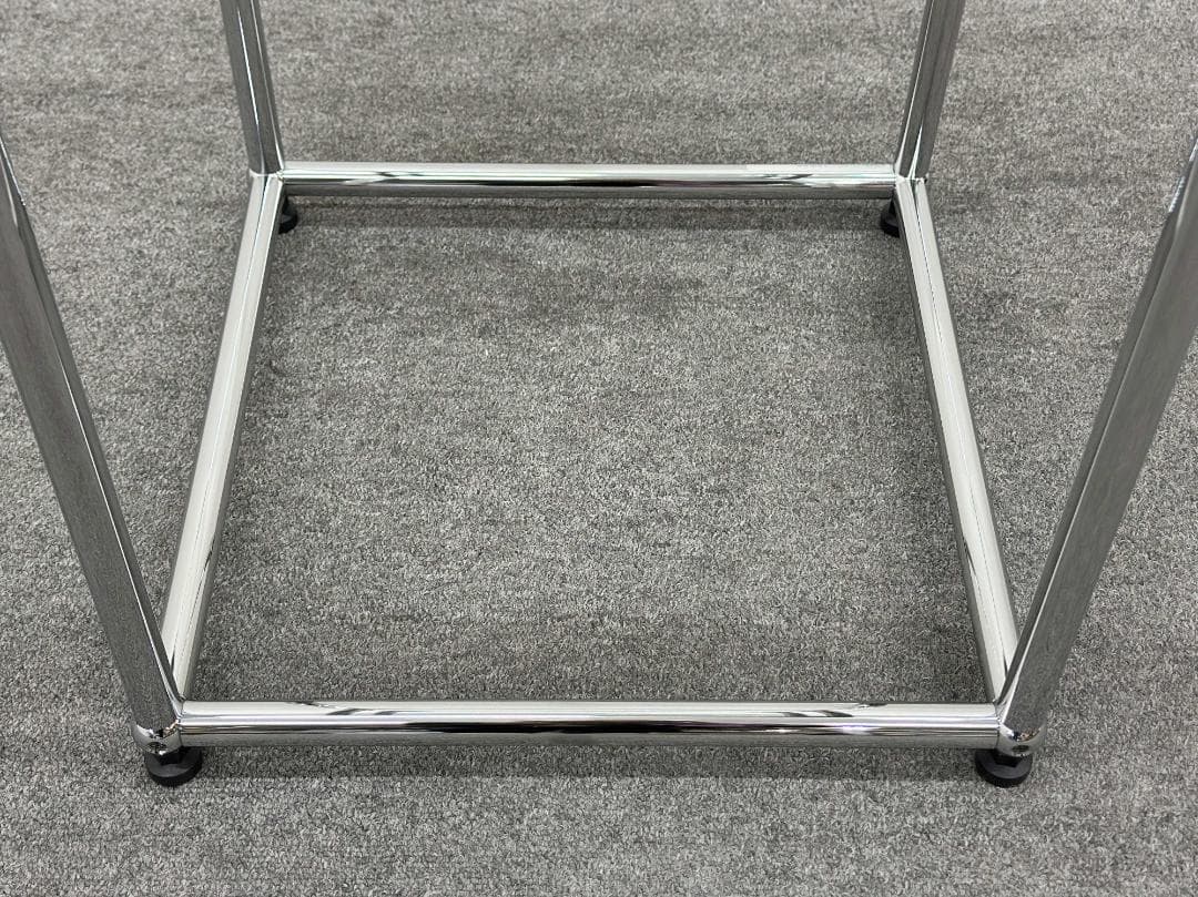 正規品!ほぼ未使用品■USMハラー■スリム　オープンシェルフ　1列2段　ガラス