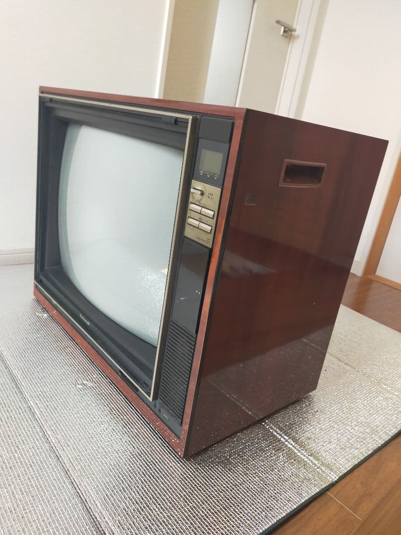 大幅値下☆ナショナルカラーテレビ/美品/当時物/昭和レトロ/音声映像OK/ 送込