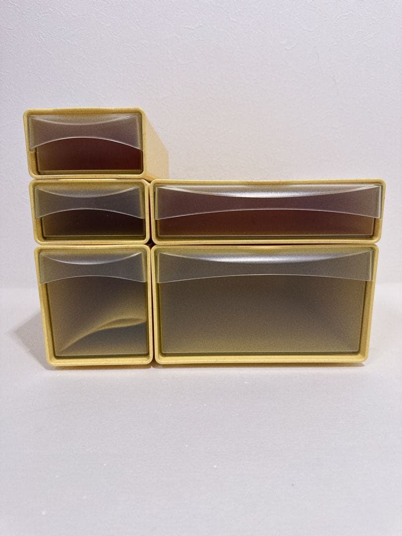 新品　Tupperware システムドロワー　5点セット　イエロー