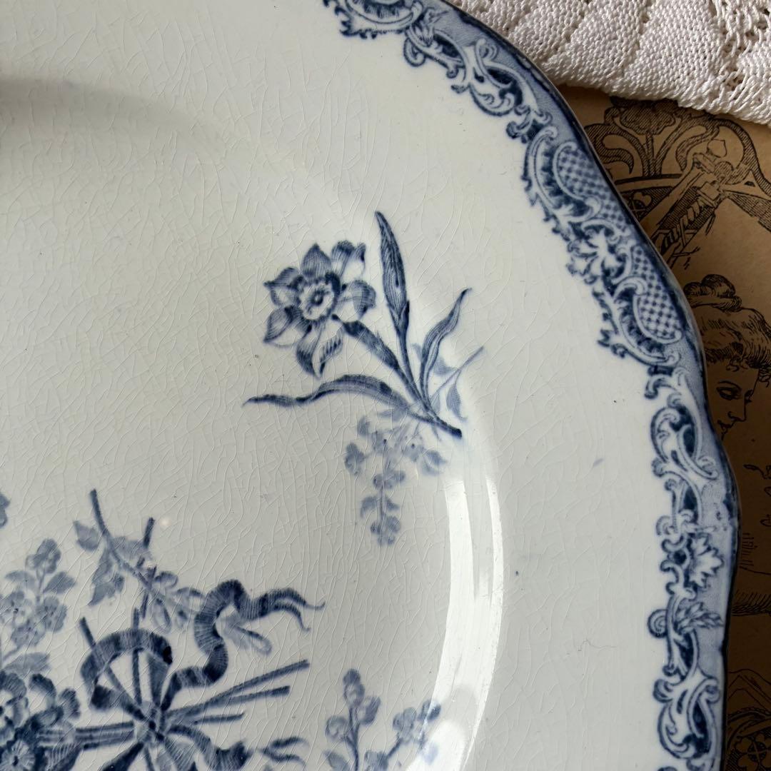 Sarreguemines フランス　アンティーク　プレート fontanges