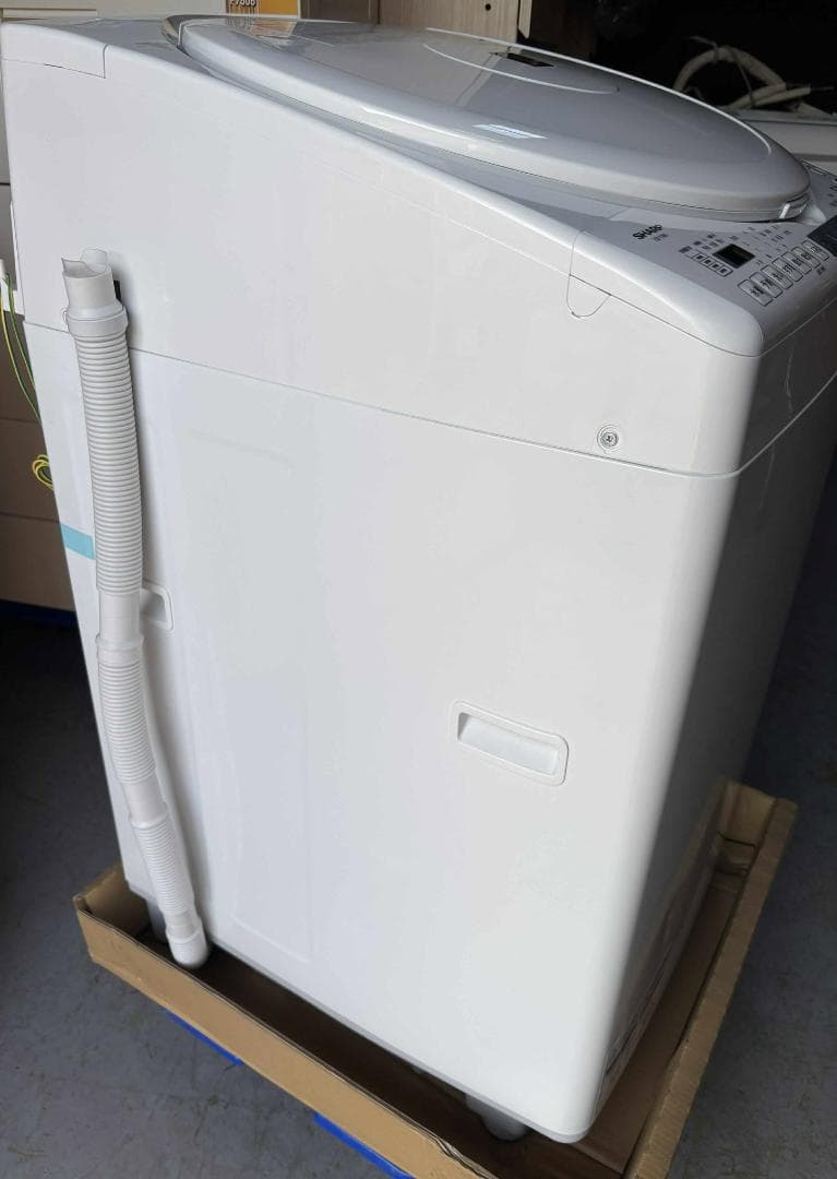 SHARPタテ型洗濯乾燥機 8kg ES-TX8J-W 2025年製 ほぼ未使用