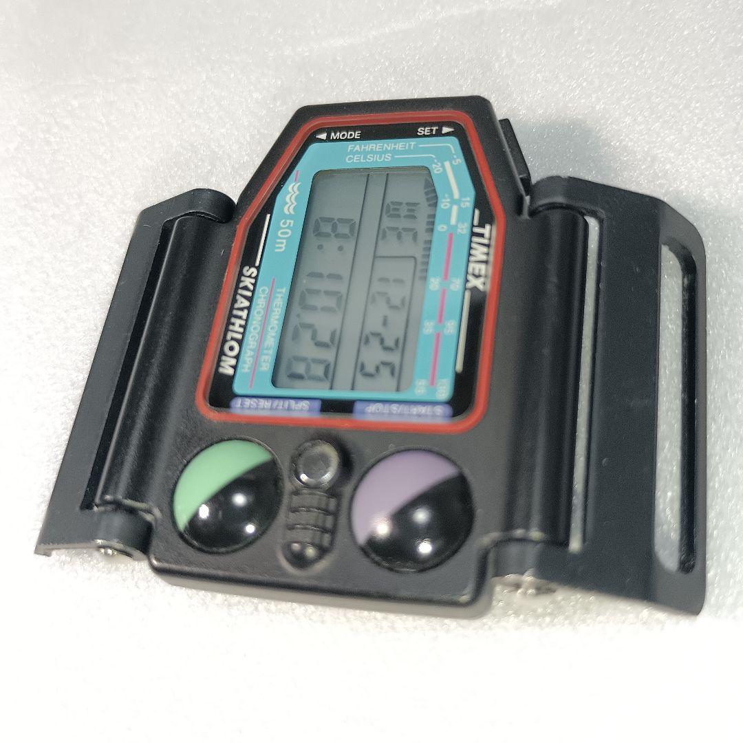 TIMEX SKIATHLOM本体のみ 汎用ベルト付 動作OKタイメックス豆球