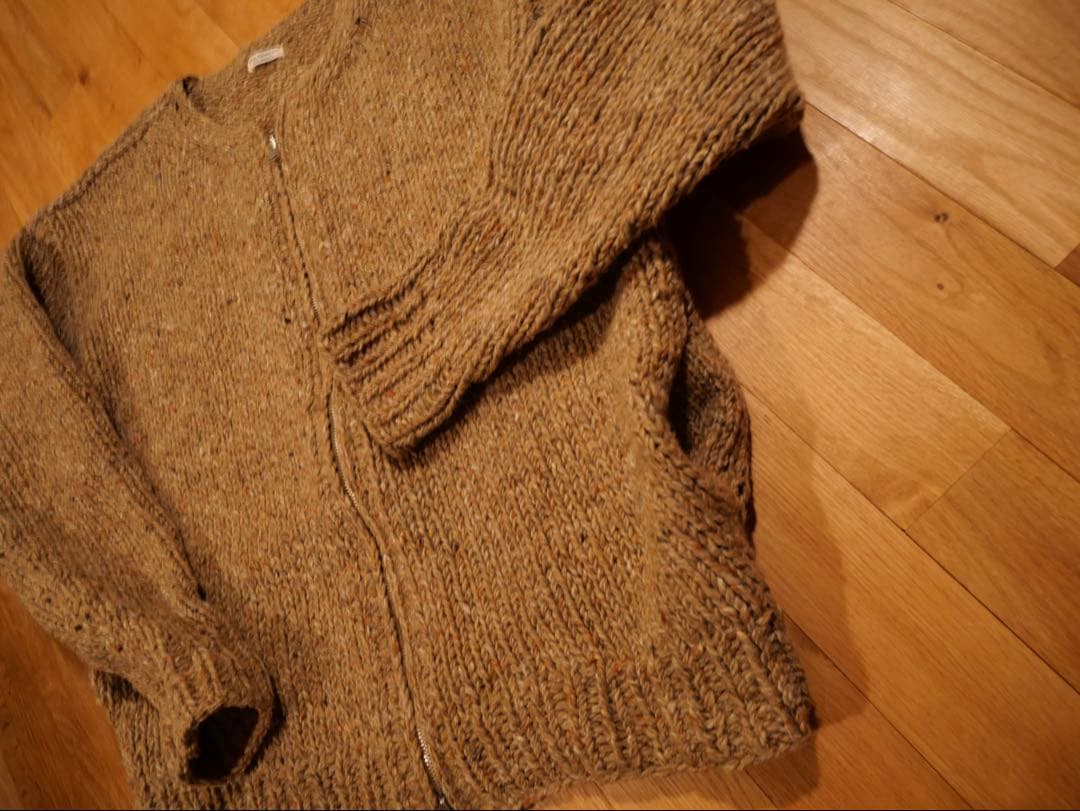 トップス PHIGVEL HAND-KNITTING ZIP SWEATER