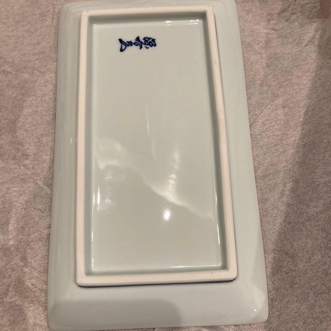 源右衛門窯 古染風梅紋　長角皿５枚