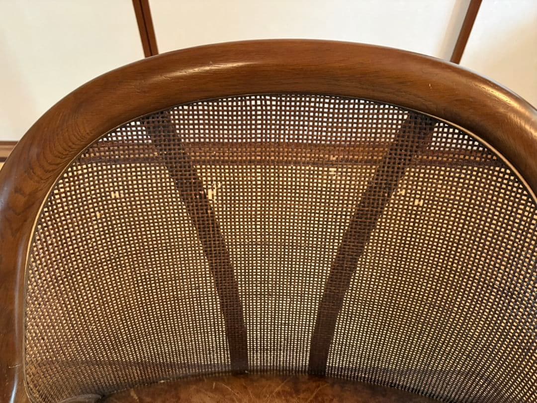 karimoku カリモク 籐 ラタン 木製 ダイニングチェア 昭和レトロ