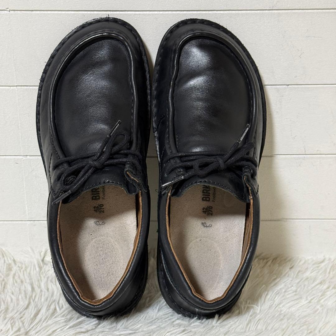 美品✨ビルケンシュトック　チロリアンシューズ　パサデナ　コンフォート　ロー　黒