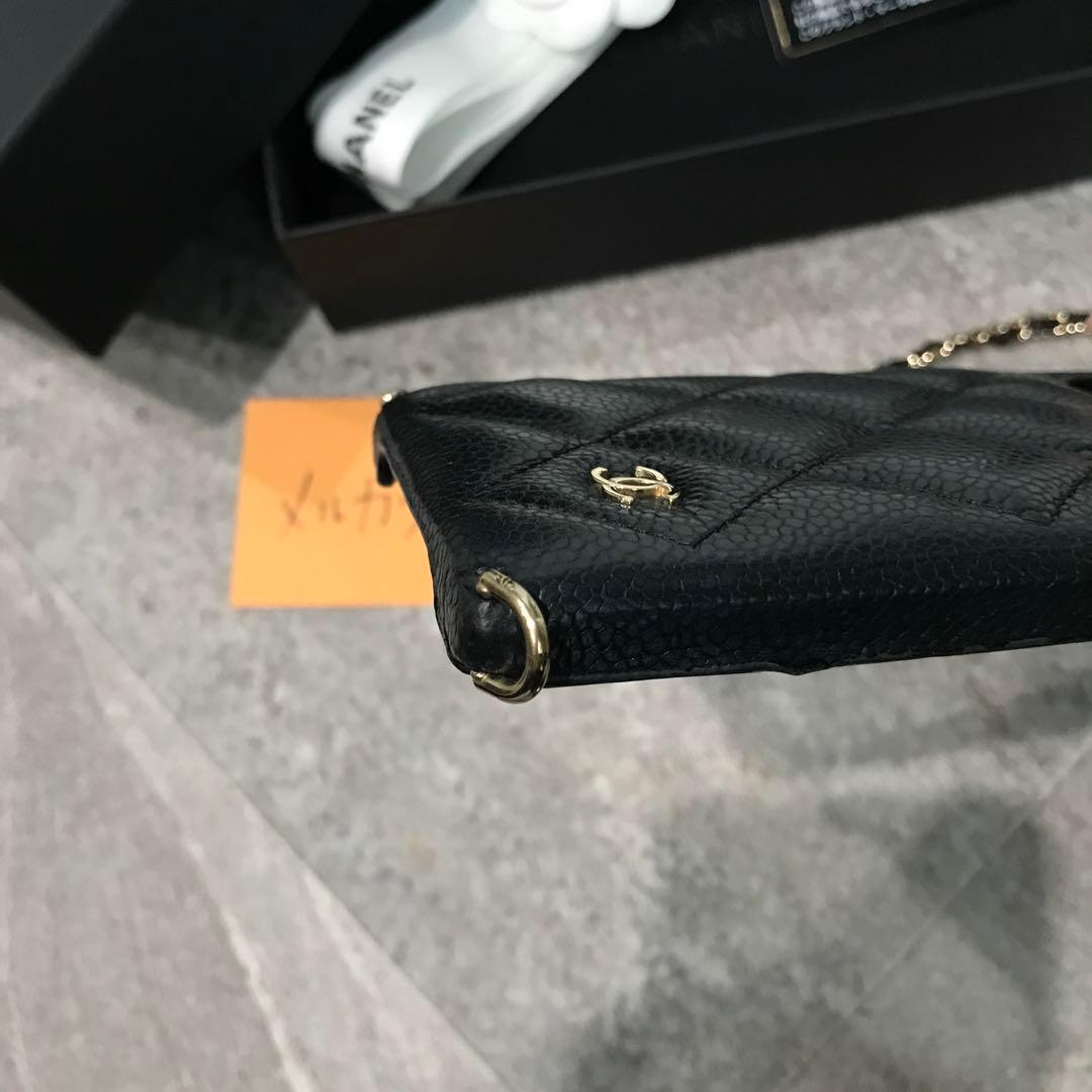 シャネル iPhone 12 ケース ブラック 確実正規品