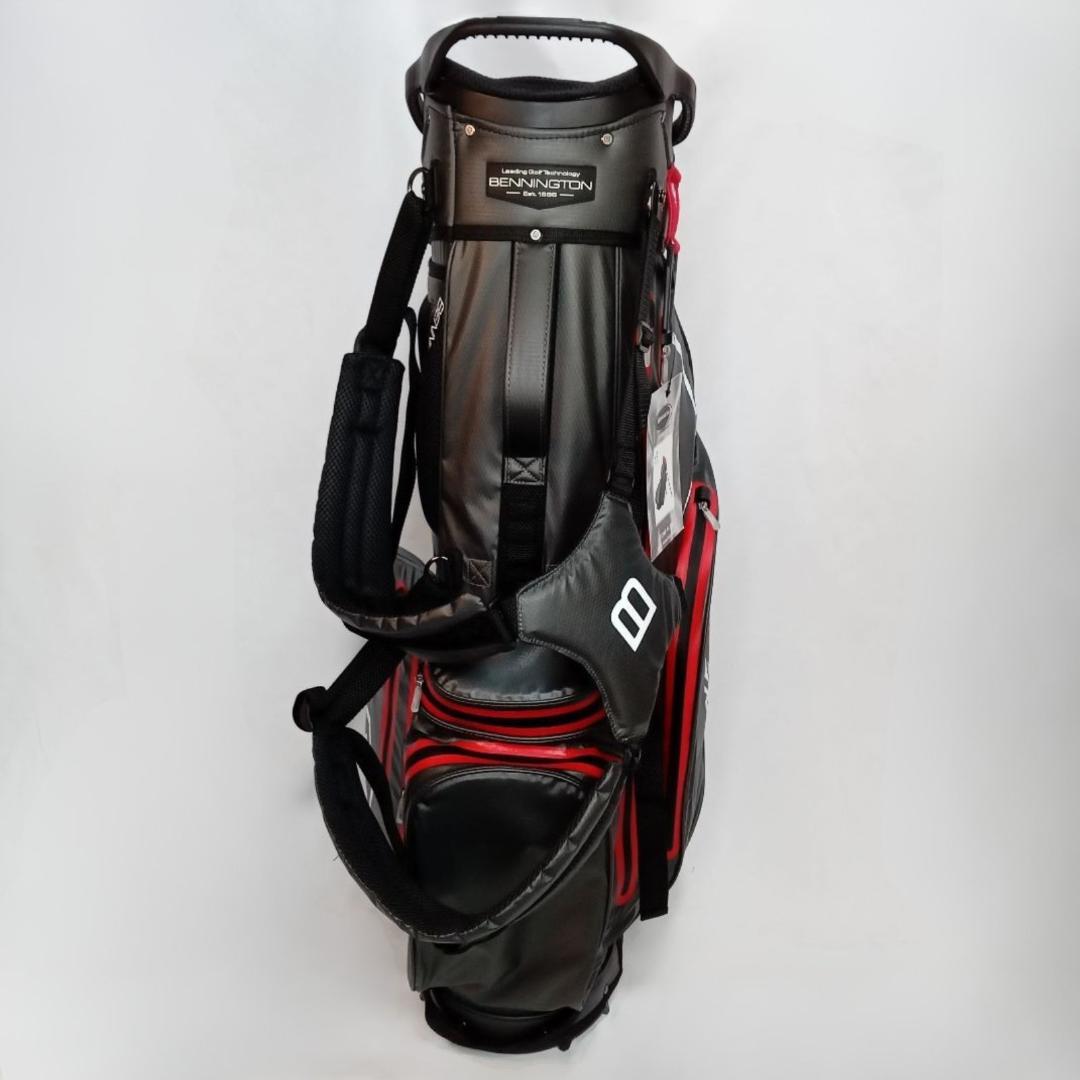 ベニントン ZONE 14分割 スタンド式キャディバック ダークグレー&レッド
