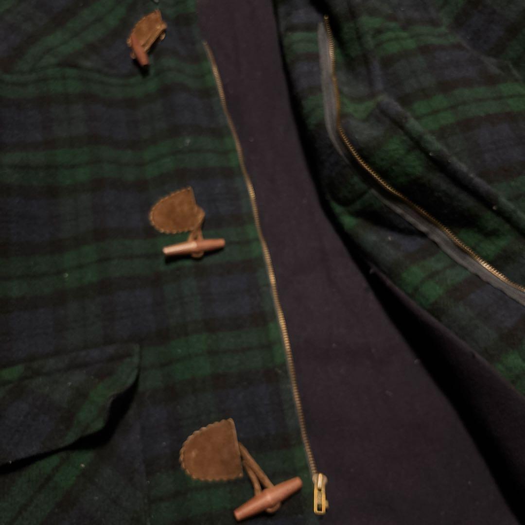 80~90's LLBEAN ブラックウォッチダッフルコート ウールコートラルフ