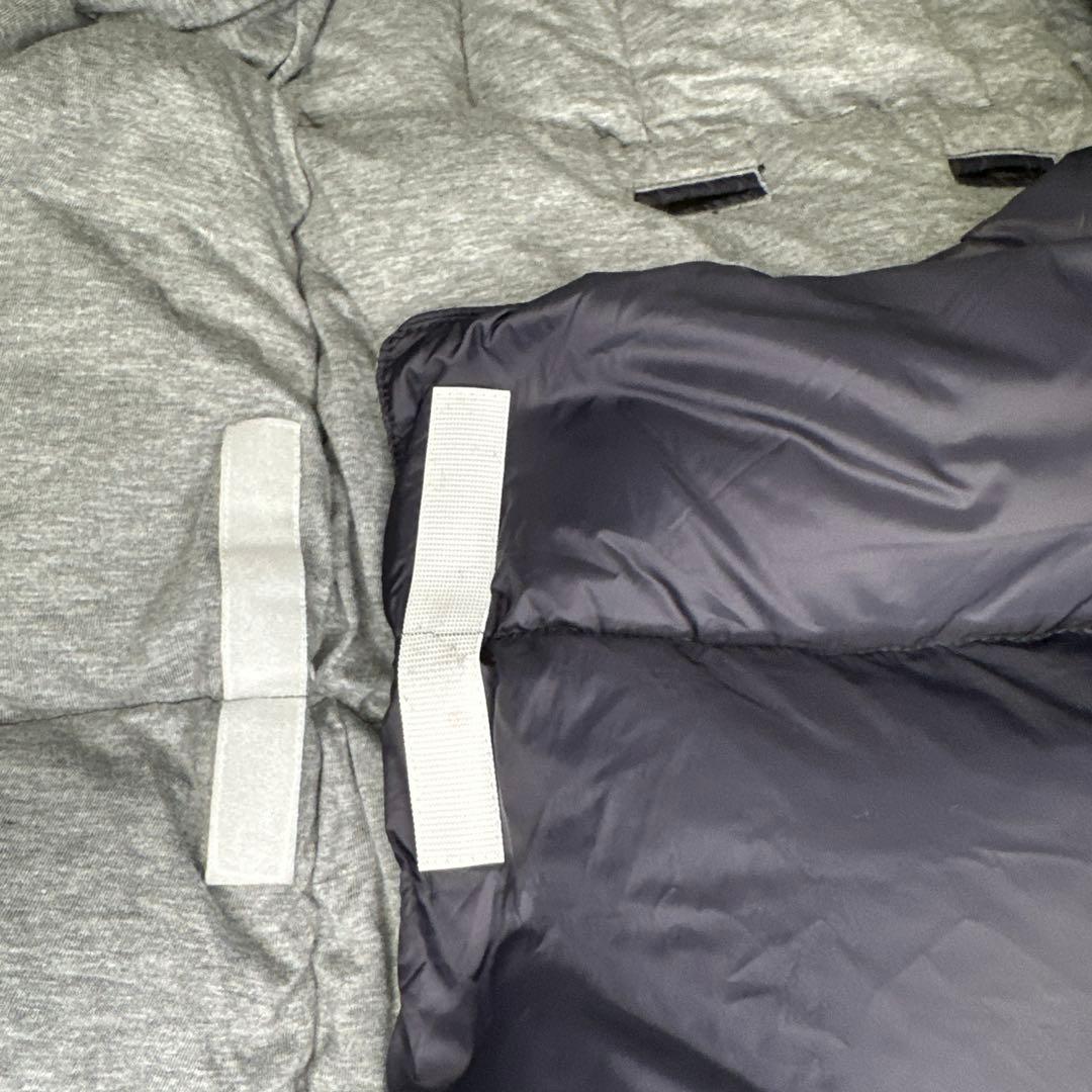 モンクレール おくるみ ダウン フットマフ ネイビーグレー ベビーカー ベビー