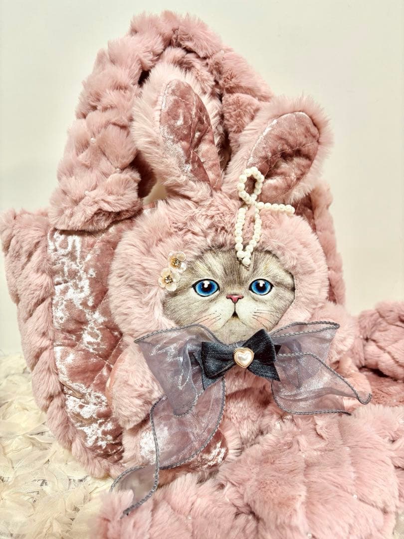 コヤンイサムチョン　ピンクファーとビーズファー❤︎ころりんバッグ❤︎お揃いセット