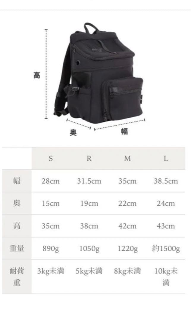 【citydog】ネオプレーンバックパックキャリー/Mサイズ