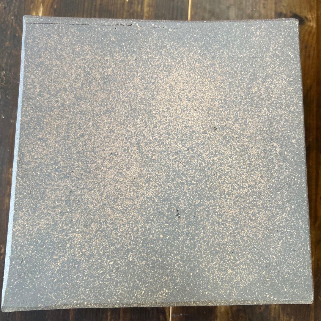 黒田陶苑　作家　陶芸作家　佐藤敏　赤絵四方皿　角皿