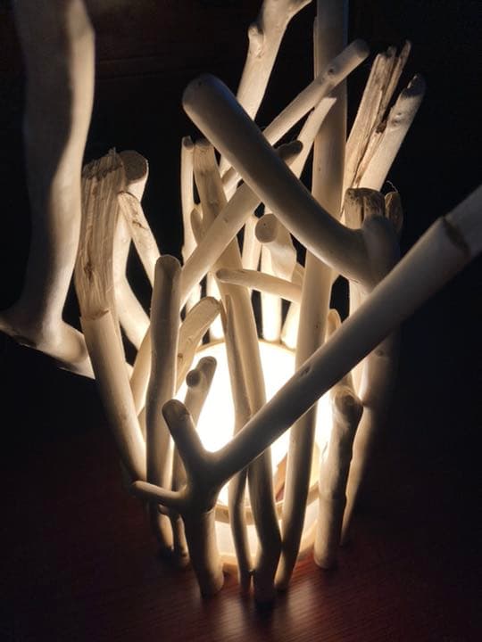 ハンドメイド 流木ライト