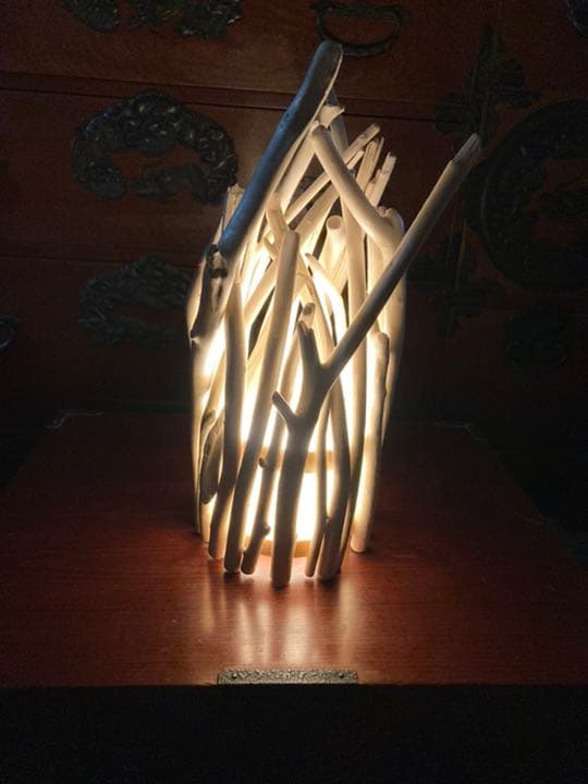 ハンドメイド 流木ライト