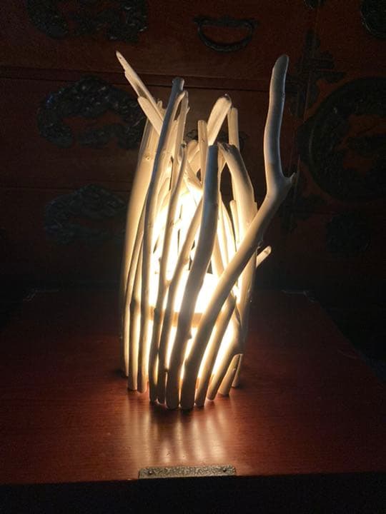 ハンドメイド 流木ライト