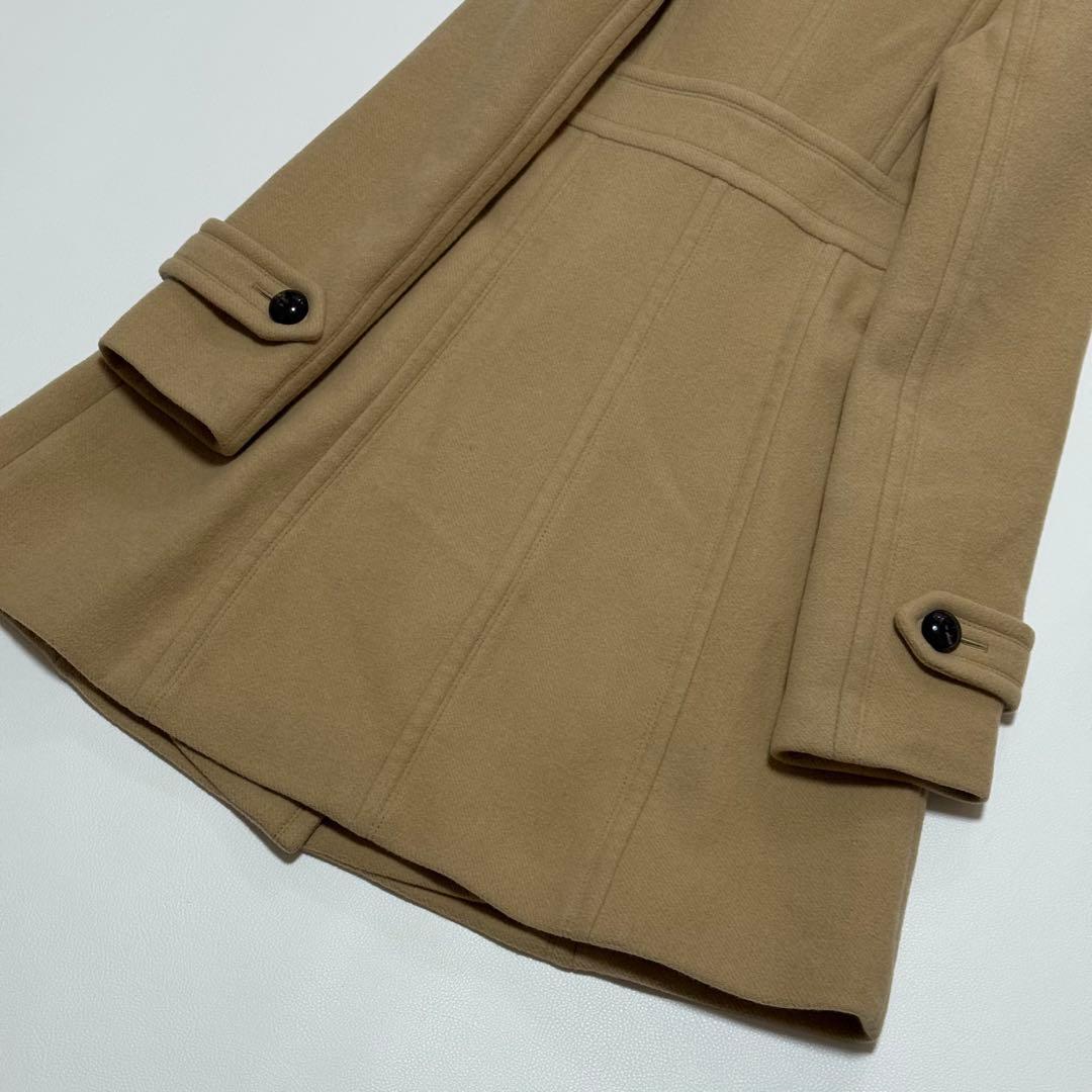 バーバリーブルーレーベル　ダブルブレスト　ロングコート　ノバチェック アンゴラ