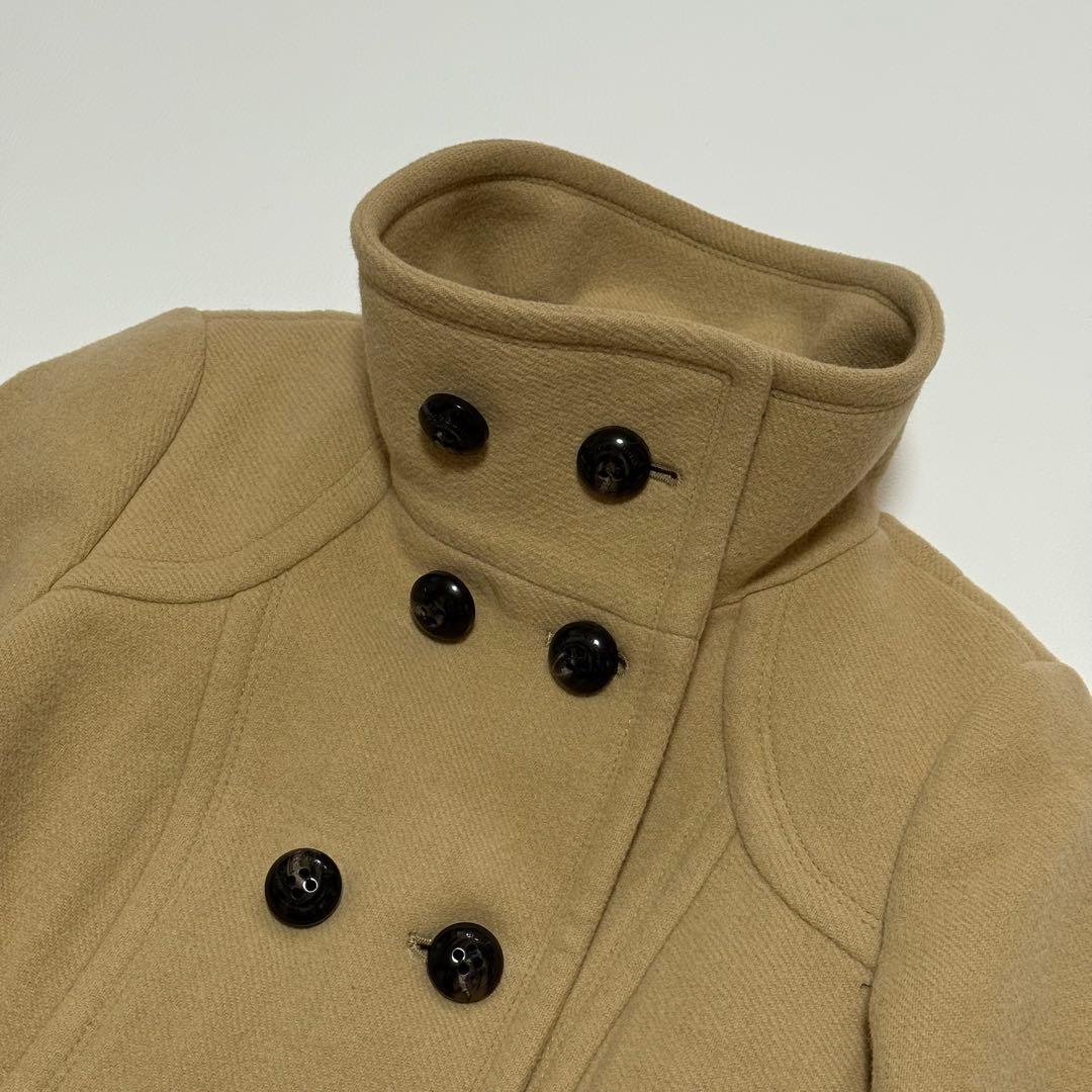 バーバリーブルーレーベル　ダブルブレスト　ロングコート　ノバチェック アンゴラ