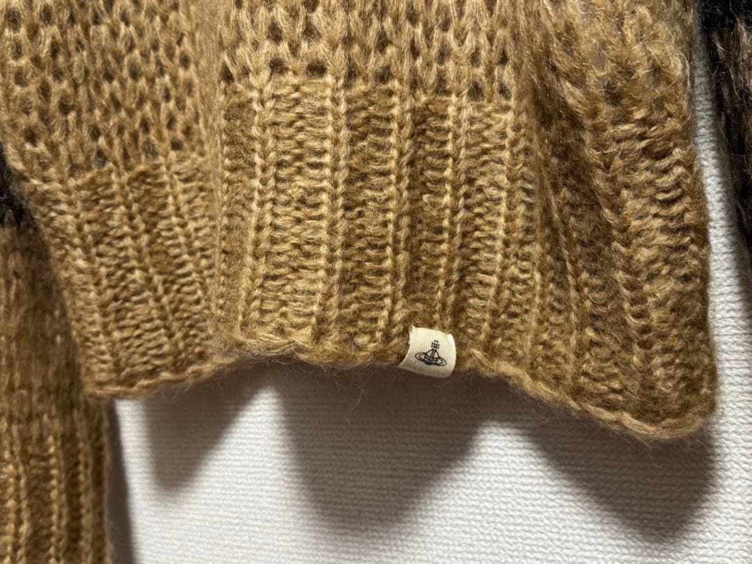 【Vivienne Westwood】モヘア バイカラー ニット セーター