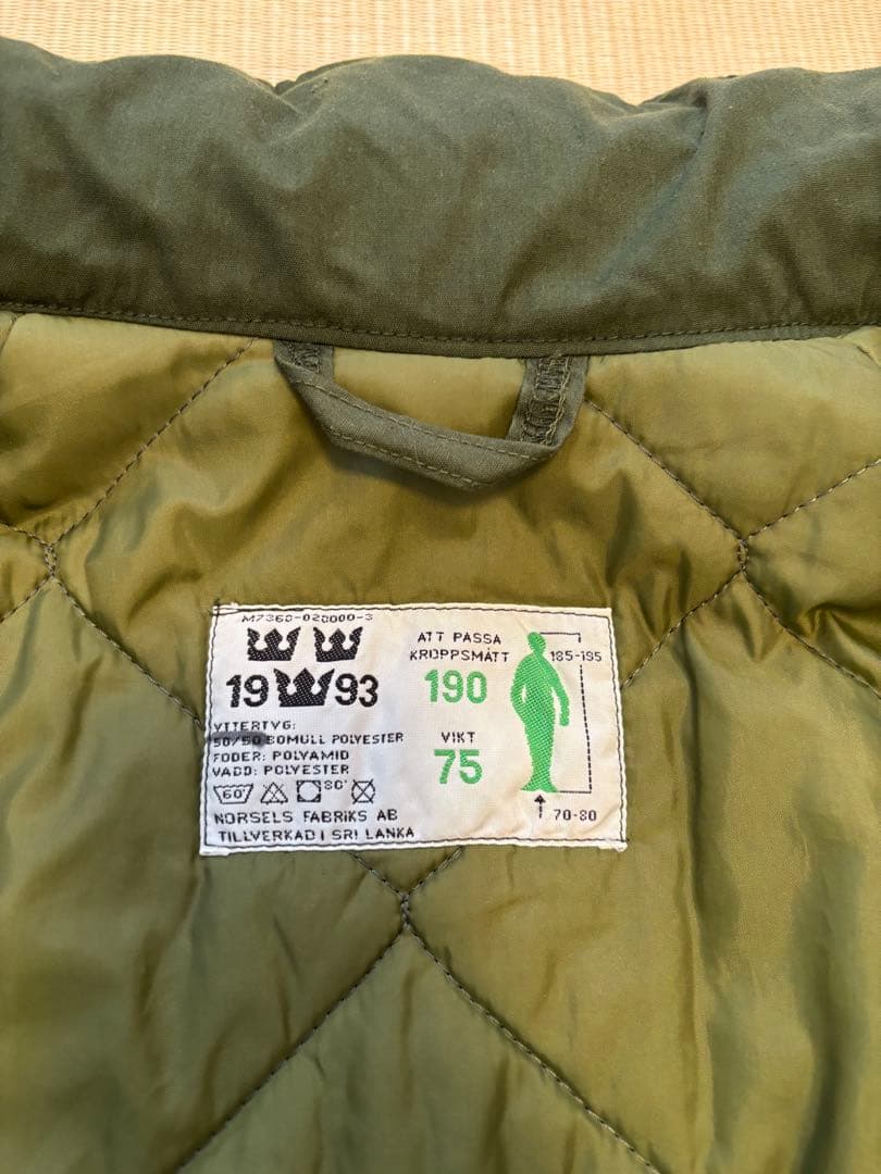 スウェーデン軍 M90コート 実物 後期 コールドウェザーパーカー 190/75